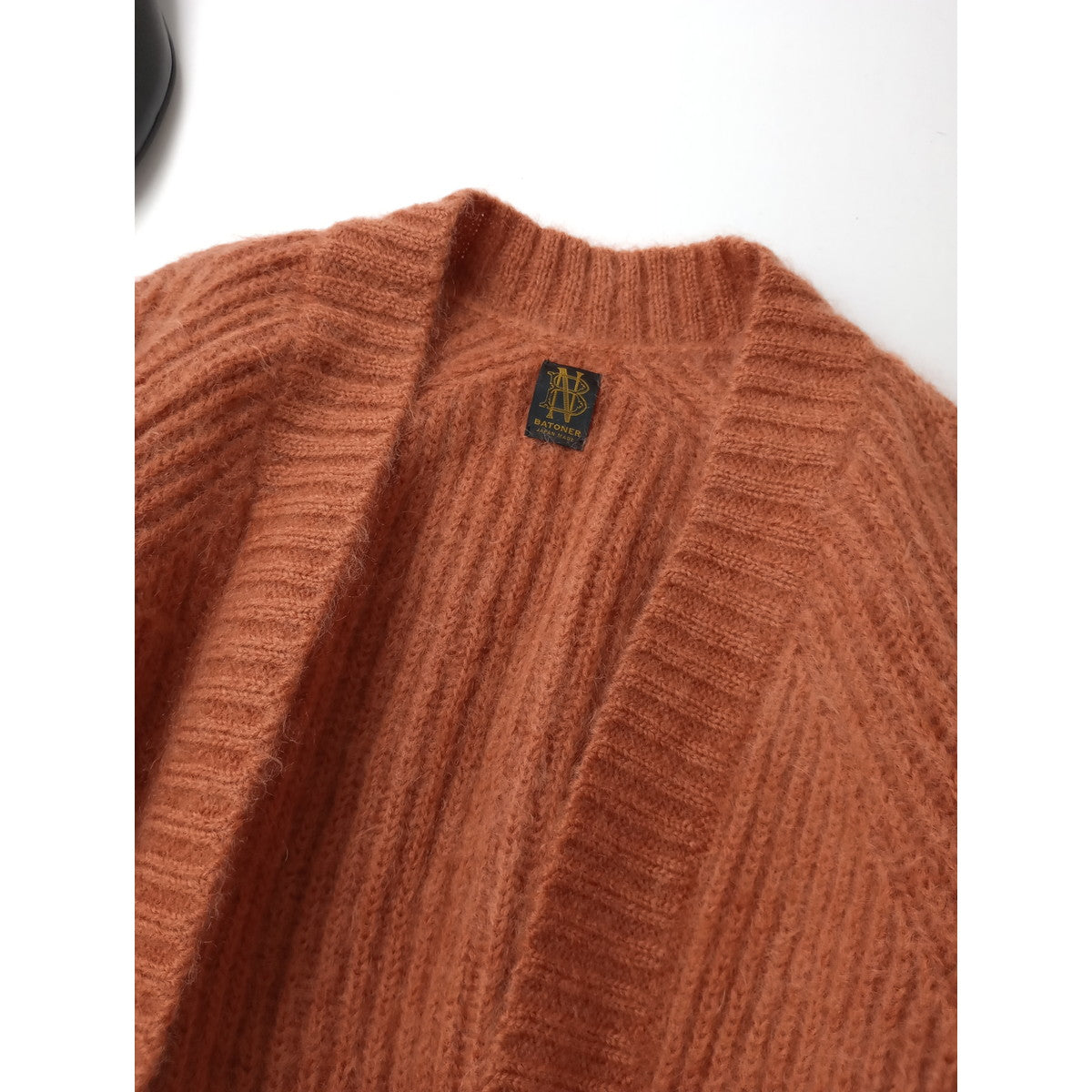 BATONER バトナ―  SUPER KID MOHAIR BIG CARDIGAN スーパーキッド モヘヤ カーディガン オレンジ  (7M＋1212)【中古】