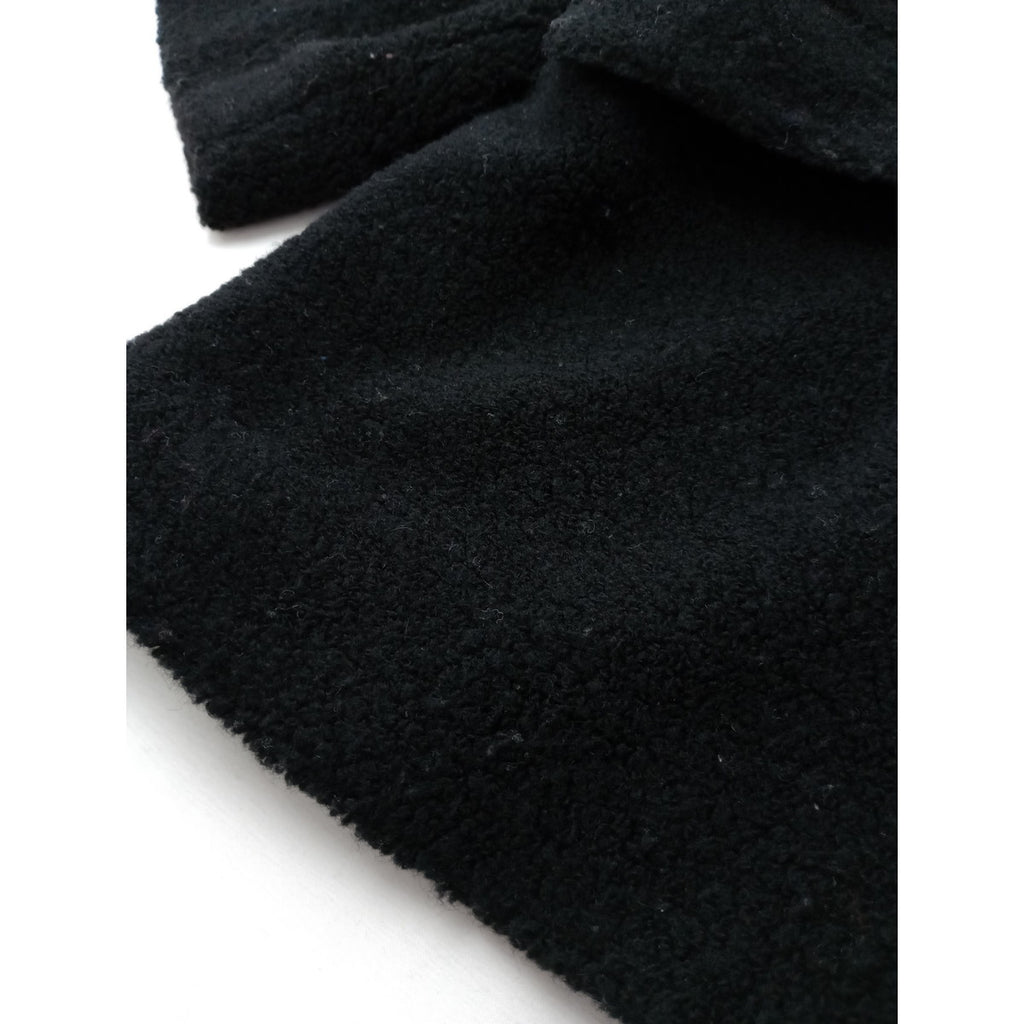 maison de soil メゾンドソイル RECYCLE BOA WOOL ダブル オーバーコート  黒 ブラック 1  (7M＋1205) 【中古】