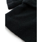 maison de soil メゾンドソイル RECYCLE BOA WOOL ダブル オーバーコート  黒 ブラック 1  (7M＋1205) 【中古】