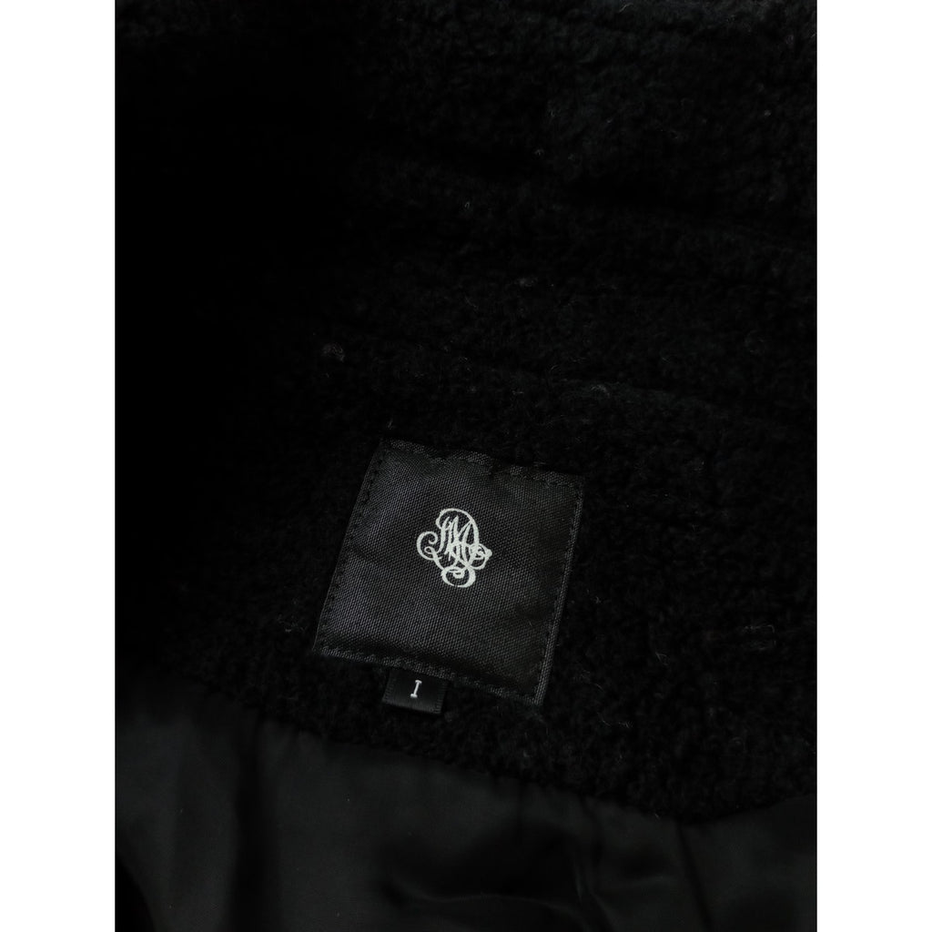 maison de soil メゾンドソイル RECYCLE BOA WOOL ダブル オーバーコート  黒 ブラック 1  (7M＋1205) 【中古】