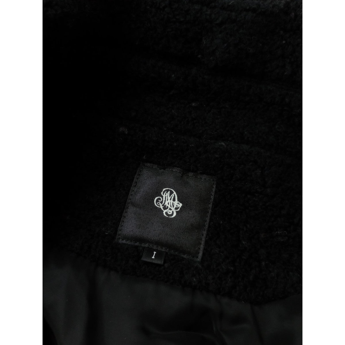 maison de soil メゾンドソイル RECYCLE BOA WOOL ダブル オーバーコート  黒 ブラック 1  (7M＋1205) 【中古】