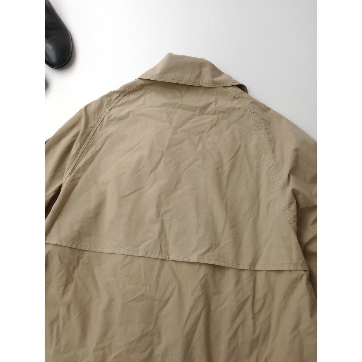 HTS  HARROW TOWN STORES ハロータウンストアズ COTTON DOUBLE OVER SHORT COAT ダブルオーバーショートコート コットン 綿 100％ ベージュ 42 【中古】