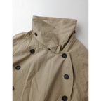 HTS  HARROW TOWN STORES ハロータウンストアズ COTTON DOUBLE OVER SHORT COAT ダブルオーバーショートコート コットン 綿 100％ ベージュ 42 【中古】