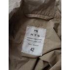 HTS  HARROW TOWN STORES ハロータウンストアズ COTTON DOUBLE OVER SHORT COAT ダブルオーバーショートコート コットン 綿 100％ ベージュ 42 【中古】