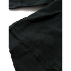 nest Robe ネストローブ リネンフリルカラーピンタックブラウス シャツ トップス 黒 ブラック  F【中古】