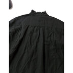 nest Robe ネストローブ リネンフリルカラーピンタックブラウス シャツ トップス 黒 ブラック  F【中古】