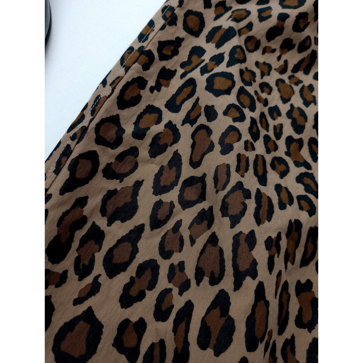 ICHI イチ レオパード リラックス パンツ ベージュ 【中古】