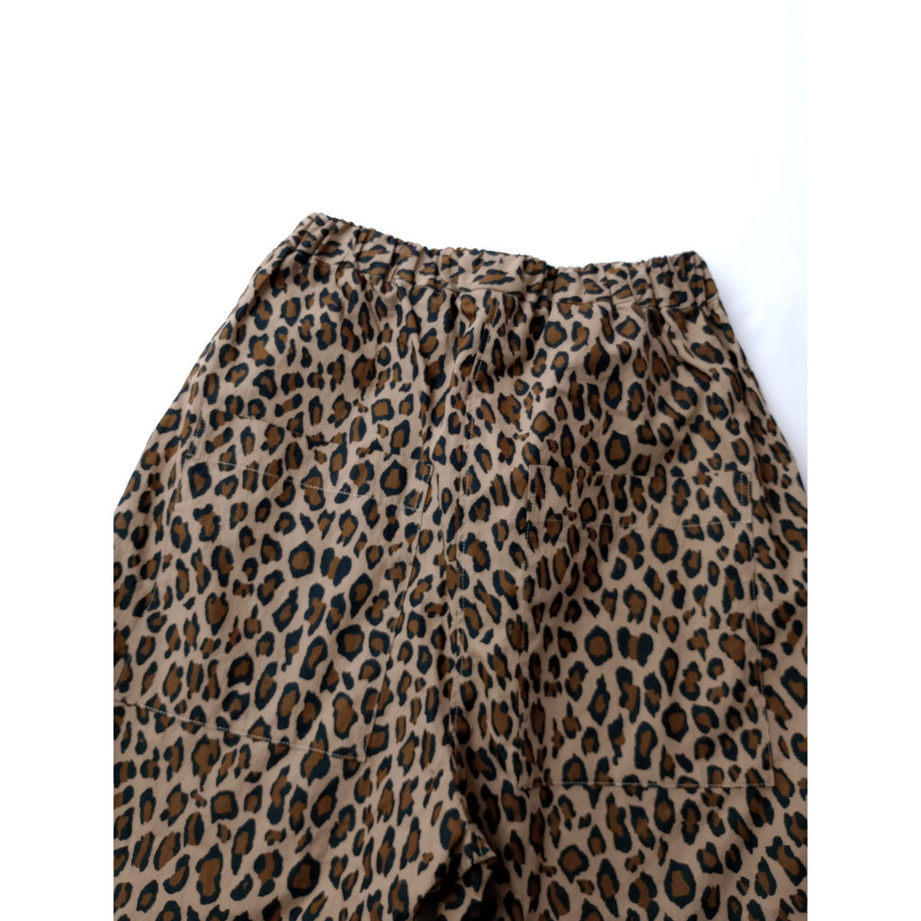 ICHI イチ レオパード リラックス パンツ ベージュ 【中古】