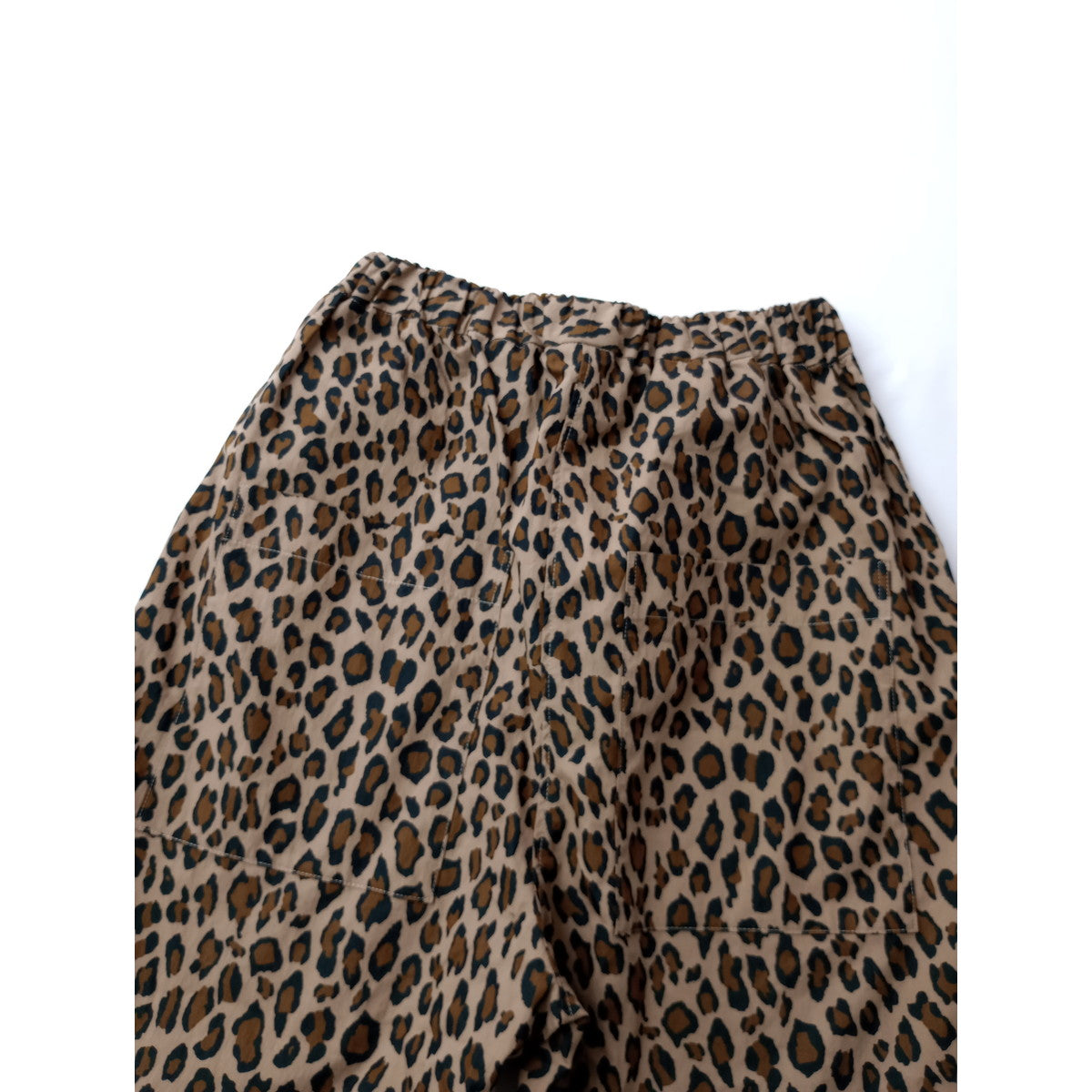 ICHI イチ レオパード リラックス パンツ ベージュ 【中古】