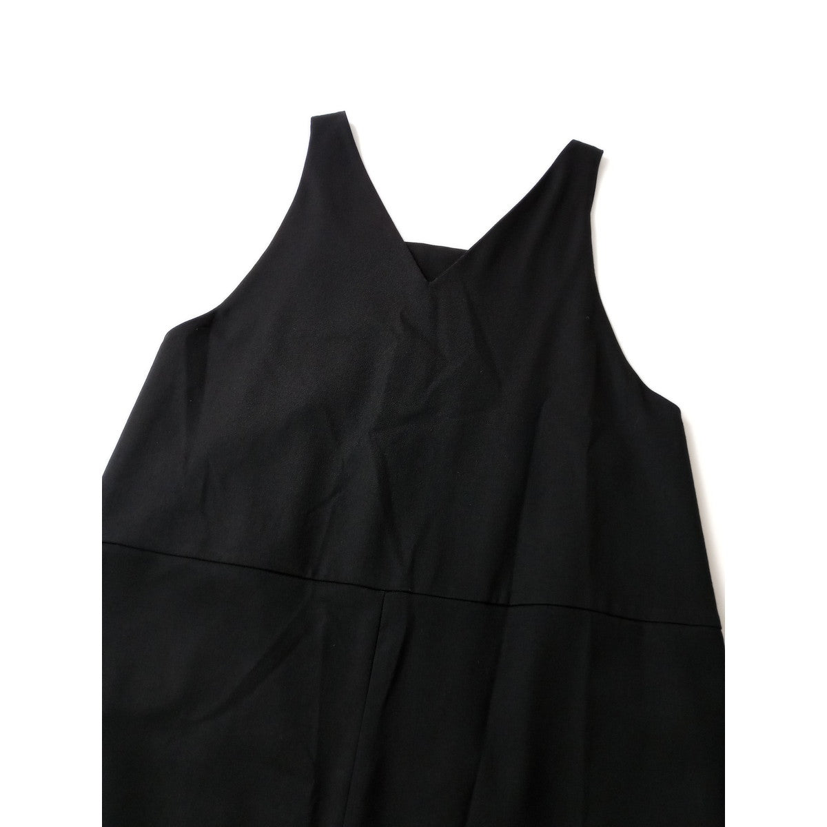 mizuiro ind ミズイロインド ウール 毛 混 ロングワンピース ノースリーブ 黒 ブラック  【中古】