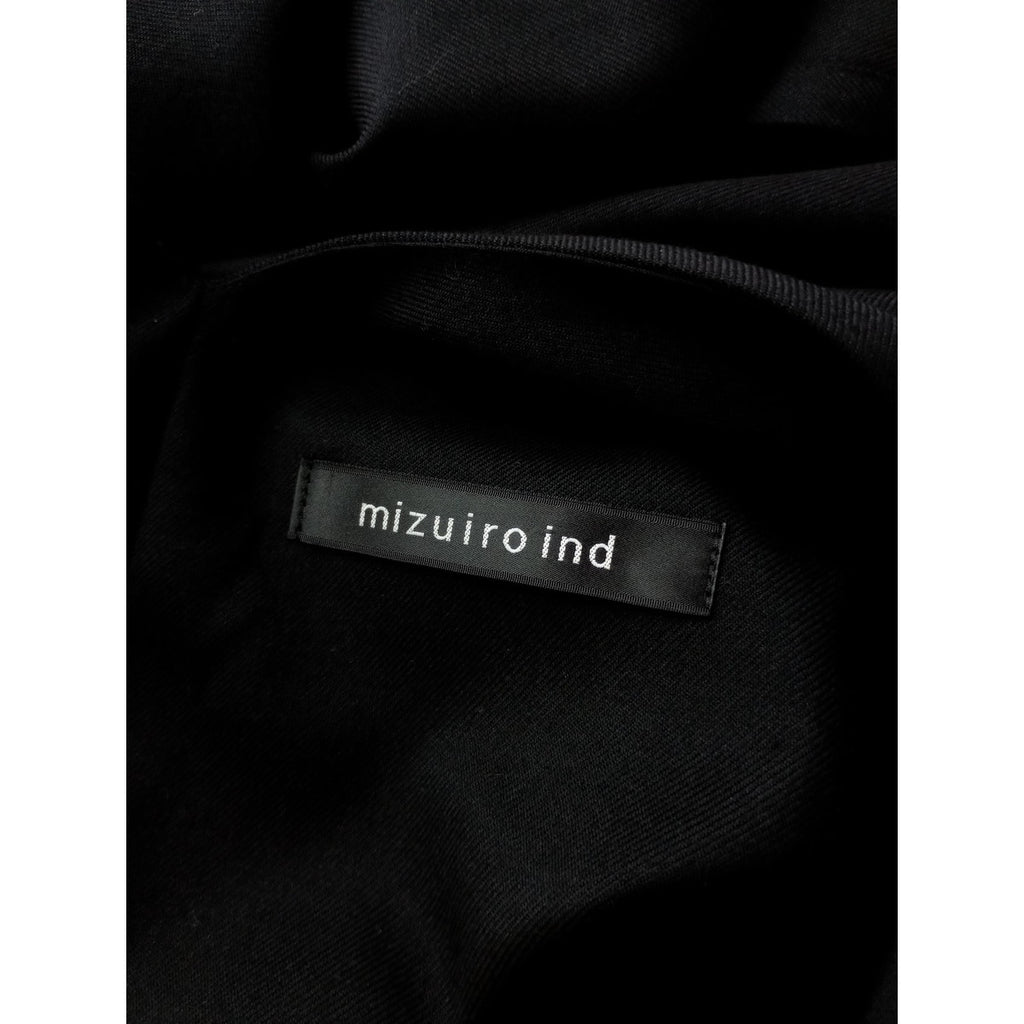 mizuiro ind ミズイロインド ウール 毛 混 ロングワンピース ノースリーブ 黒 ブラック  【中古】