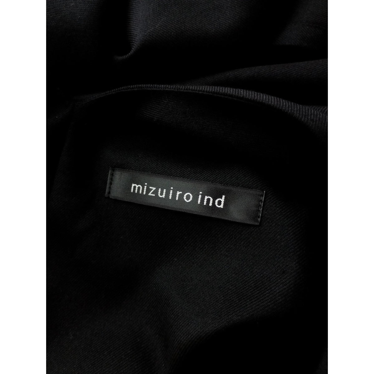 mizuiro ind ミズイロインド ウール 毛 混 ロングワンピース ノースリーブ 黒 ブラック  【中古】