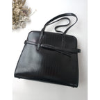ALAIA アライア クロコダイル レザートートバッグ 黒 ブラック 【中古】