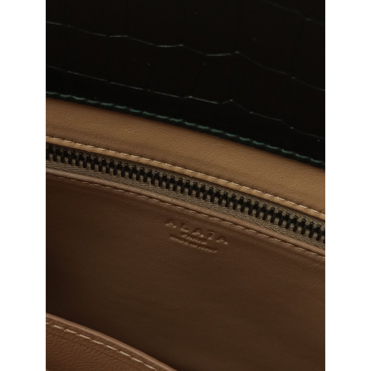 ALAIA アライア クロコダイル レザートートバッグ 黒 ブラック 【中古】