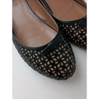 新品 ALAIA アライア カットワーク フラットパンプス 靴  黒 ブラック   38 1/2