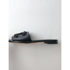 CHANEL シャネル CCココマーク ビーズ装飾 フラットサンダル SAMPLE品 黒 ブラック  38【中古】