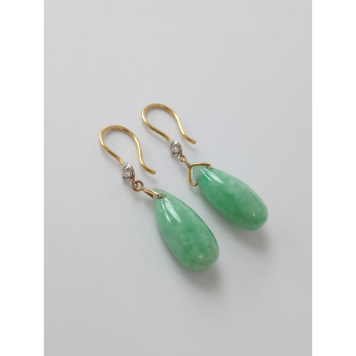 Bon Magique  ボン マジック  K18  翡翠  ダイヤモンド  ピアス  グリーン 【中古】
