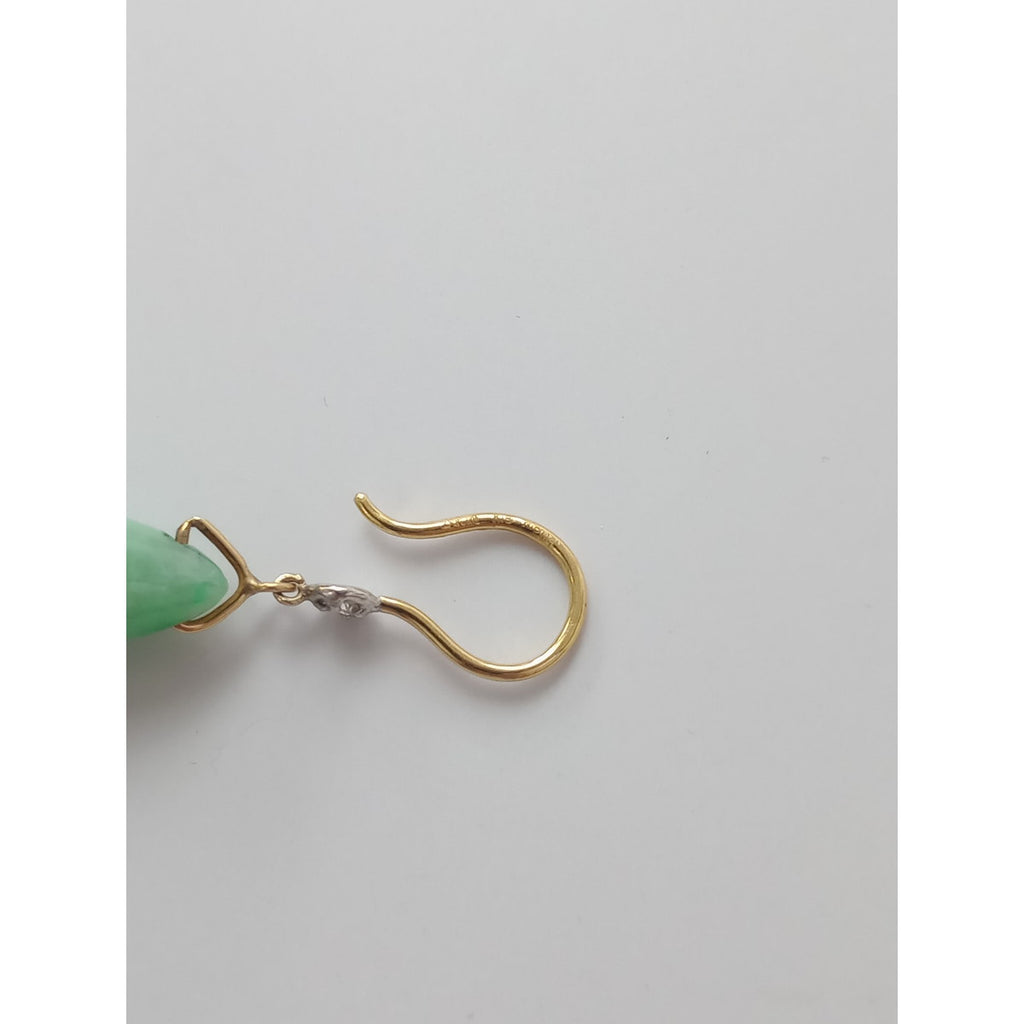 Bon Magique  ボン マジック  K18  翡翠  ダイヤモンド  ピアス  グリーン 【中古】