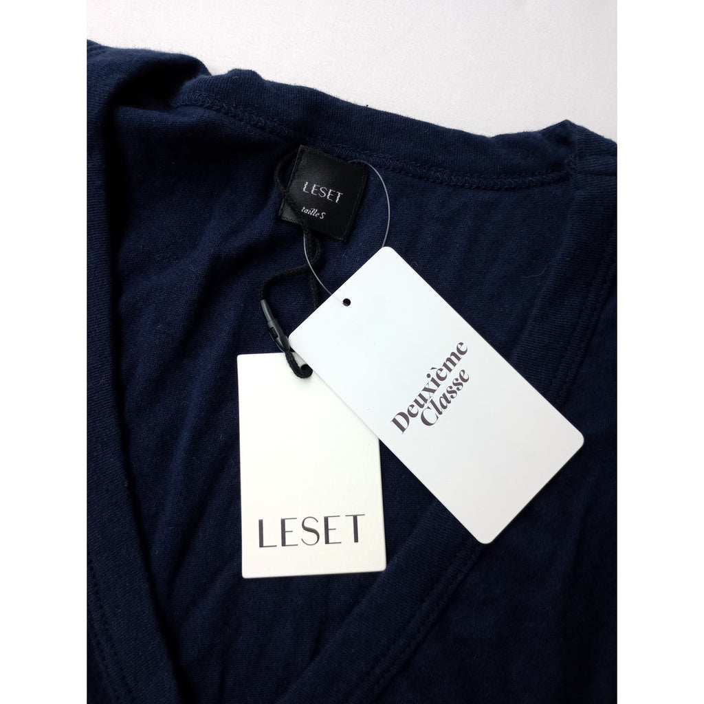新品 LE SET ル セット  LAURA V NECK TEE 半袖 カットソー トップス ネイビー 999
