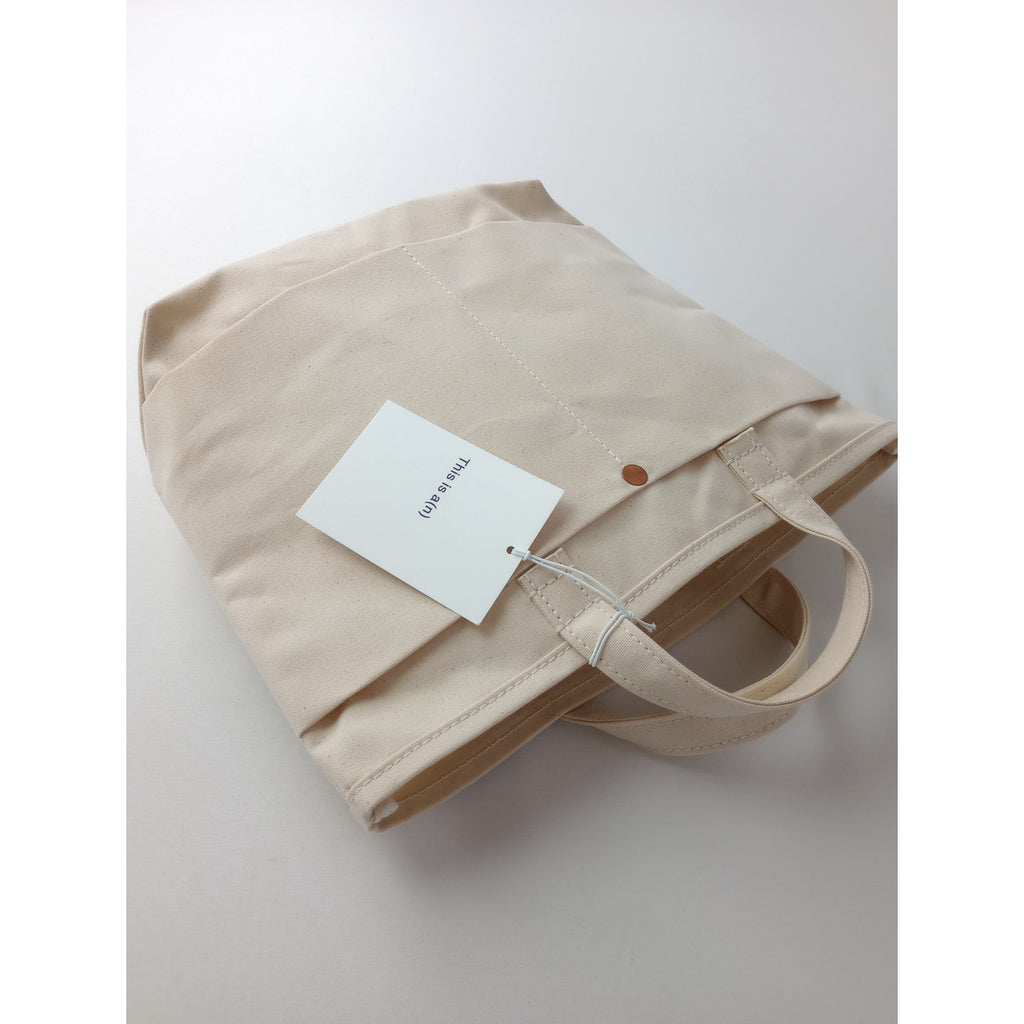 新品 This is a(n) ディスイズア Base Tote S キャンバス トートバッグ 生成り