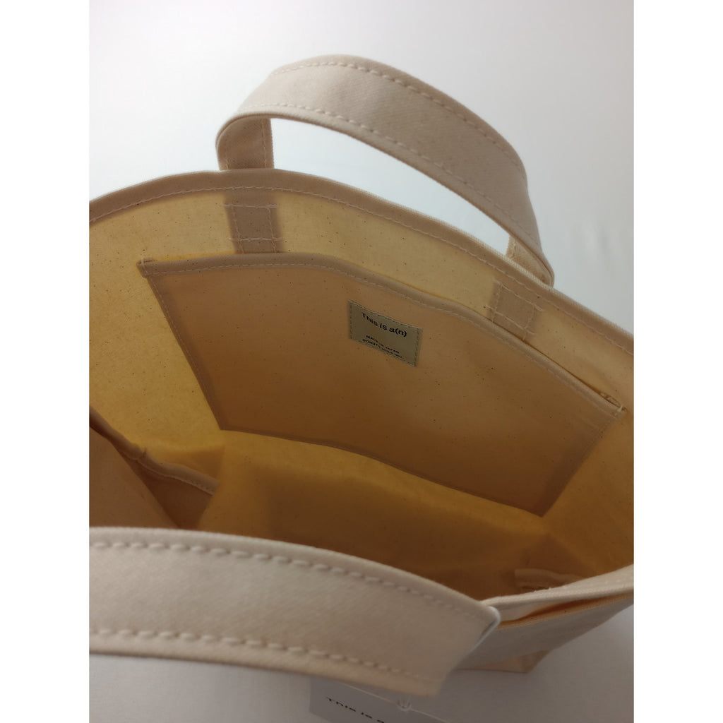 新品 This is a(n) ディスイズア Base Tote S キャンバス トートバッグ 生成り