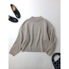 新品 YASHIKI ヤシキ Tofu Knit トウフ ニット セーター 長袖 トップス  ベージュ 0 (8M＋2664)