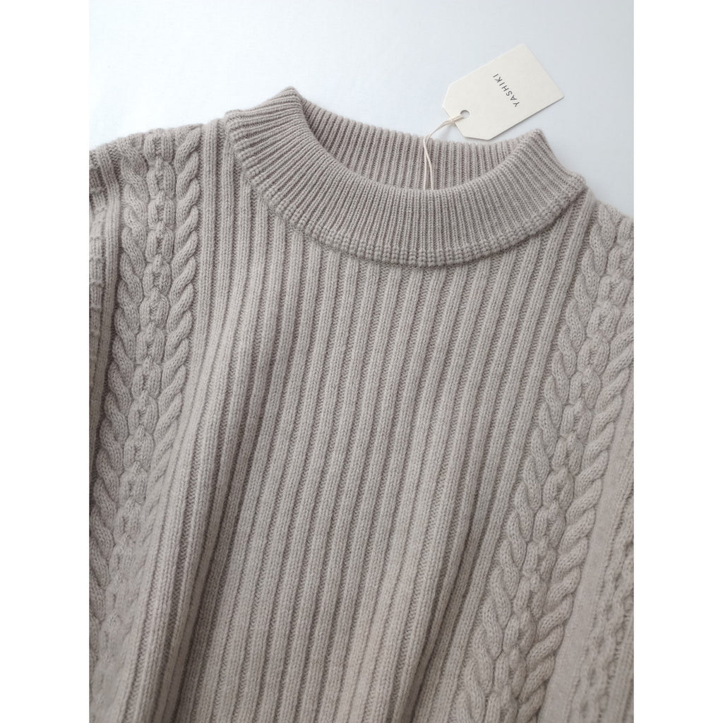 新品 YASHIKI ヤシキ Tofu Knit トウフ ニット セーター 長袖 トップス  ベージュ 0 (8M＋2664)