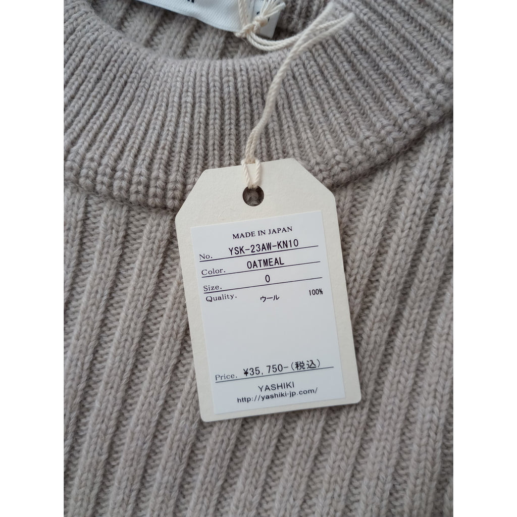 新品 YASHIKI ヤシキ Tofu Knit トウフ ニット セーター 長袖 トップス  ベージュ 0 (8M＋2664)
