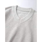crepuscule クレプスキュール Moss Stitch V P/O / モスステッチVネックプルオーバー 鹿の子  アイボリー 0