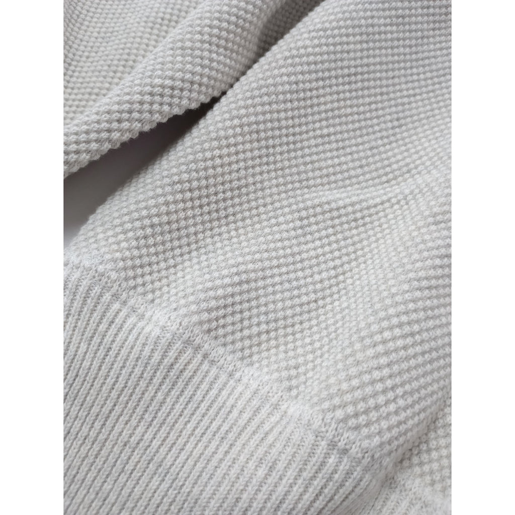 crepuscule クレプスキュール Moss Stitch V P/O / モスステッチVネックプルオーバー 鹿の子  アイボリー 0
