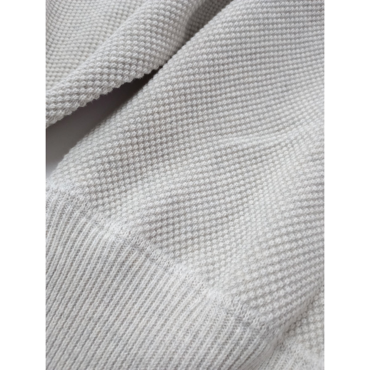 crepuscule クレプスキュール Moss Stitch V P/O / モスステッチVネックプルオーバー 鹿の子  アイボリー 0