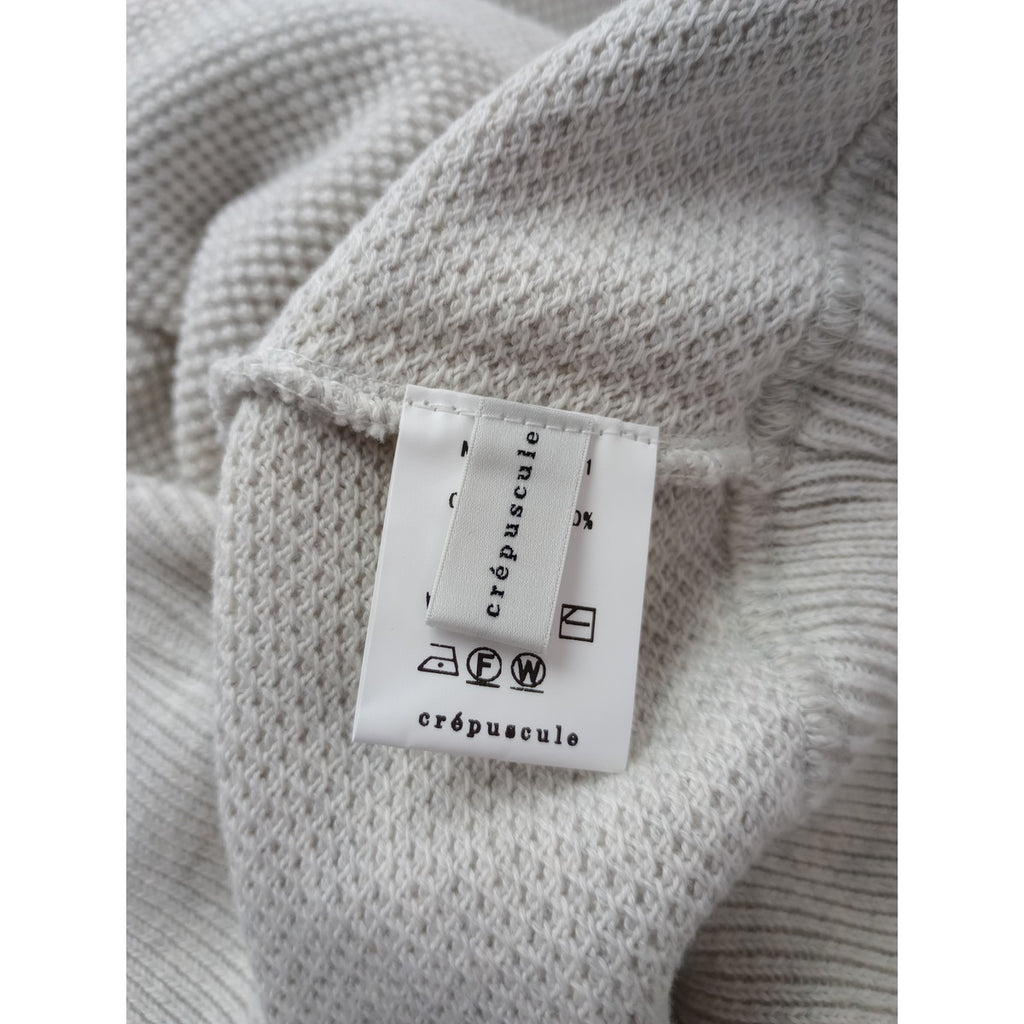 crepuscule クレプスキュール Moss Stitch V P/O / モスステッチVネックプルオーバー 鹿の子  アイボリー 0