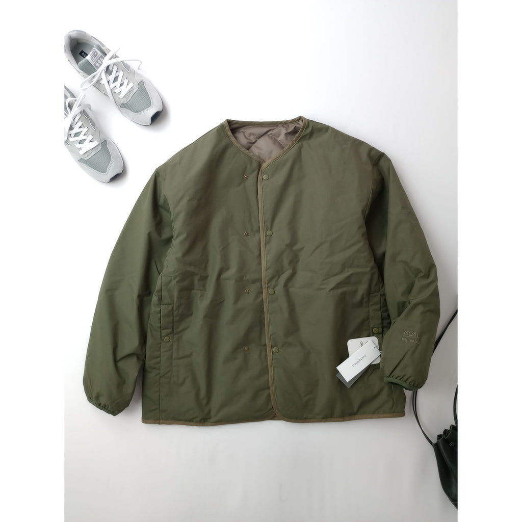 新品 nanamica ナナミカ Reversible Down Cardigan リバーシブルダウンカーディガン 光電子 ダウン ジャケット カーキ メンズ (8M＋2666)