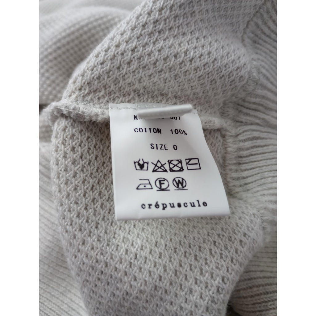 crepuscule クレプスキュール Moss Stitch V P/O / モスステッチVネックプルオーバー 鹿の子  アイボリー 0