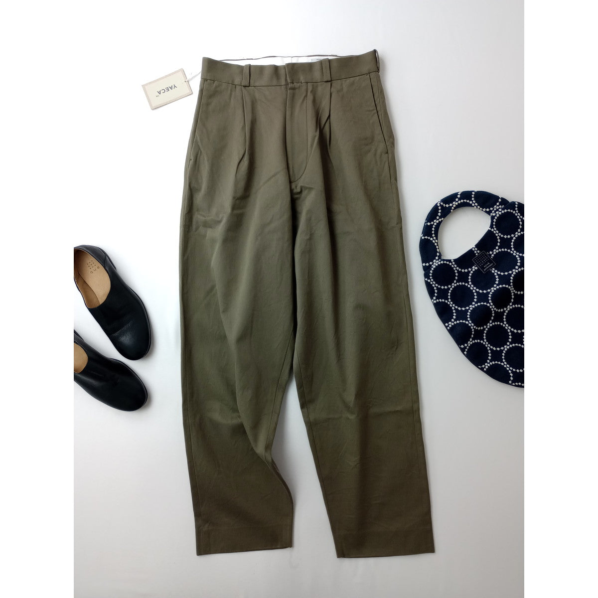 新品 YAECA ヤエカ CHINO CLOTH PANTS チノ クロスパンツ タック テーパード カーキ  29