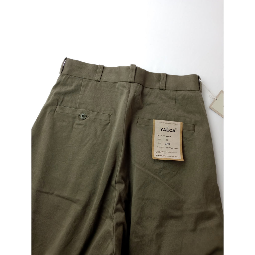 新品 YAECA ヤエカ CHINO CLOTH PANTS チノ クロスパンツ タック テーパード カーキ  29
