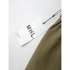 新品 MHL エムエイチエル マーガレットハウエル ORGANIC COTTON GABARDINE TROUSERS カーキ 1