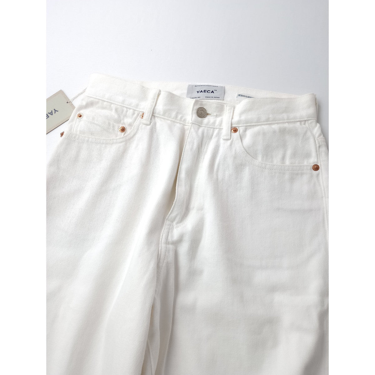 新品  YAECA  ヤエカ  ワイド ストレート デニム パンツ 11-11WH 白  28