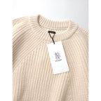 新品 BATONER バトナー  SIGNATURE CREW NECK Ivory 5ゲージシグネチャークルーネックニット セータートップス アイボリー 2 (8M＋2472)
