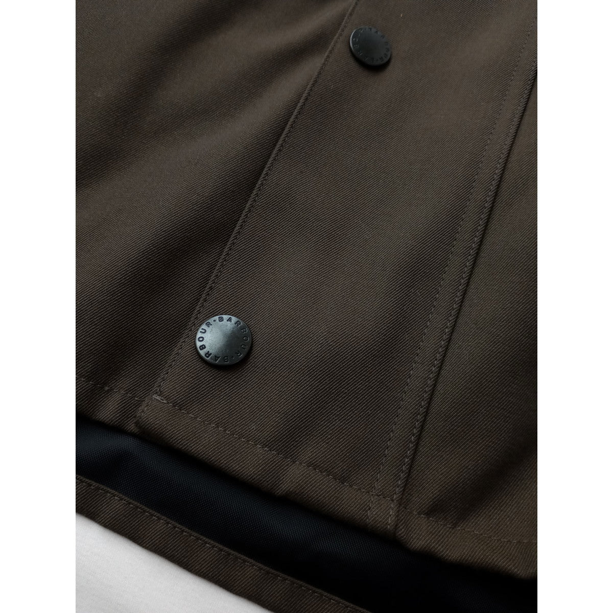 新品  BARBOUR×TOMORROWLAND  バブアー トゥモローランド TRANSPORT ウール コットン フーデッド ショートコート アウター  カーキ 38 (8M＋2680)
