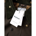 新品  BARBOUR×TOMORROWLAND  バブアー トゥモローランド TRANSPORT ウール コットン フーデッド ショートコート アウター  カーキ 38 (8M＋2680)