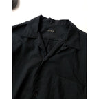 COMOLI コモリ KHADI コットン 半袖オープンカラーシャツ  黒 ブラック メンズ【中古】