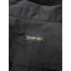 COMOLI コモリ KHADI コットン 半袖オープンカラーシャツ  黒 ブラック メンズ【中古】