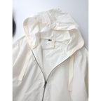 MHL エムエイチエル マーガレットハウエル LIGHTWEIGHT COTTON NYLON PLAINWEAVE BLOUSON コットン ナイロン フード ブルゾン ジャケット 2 白