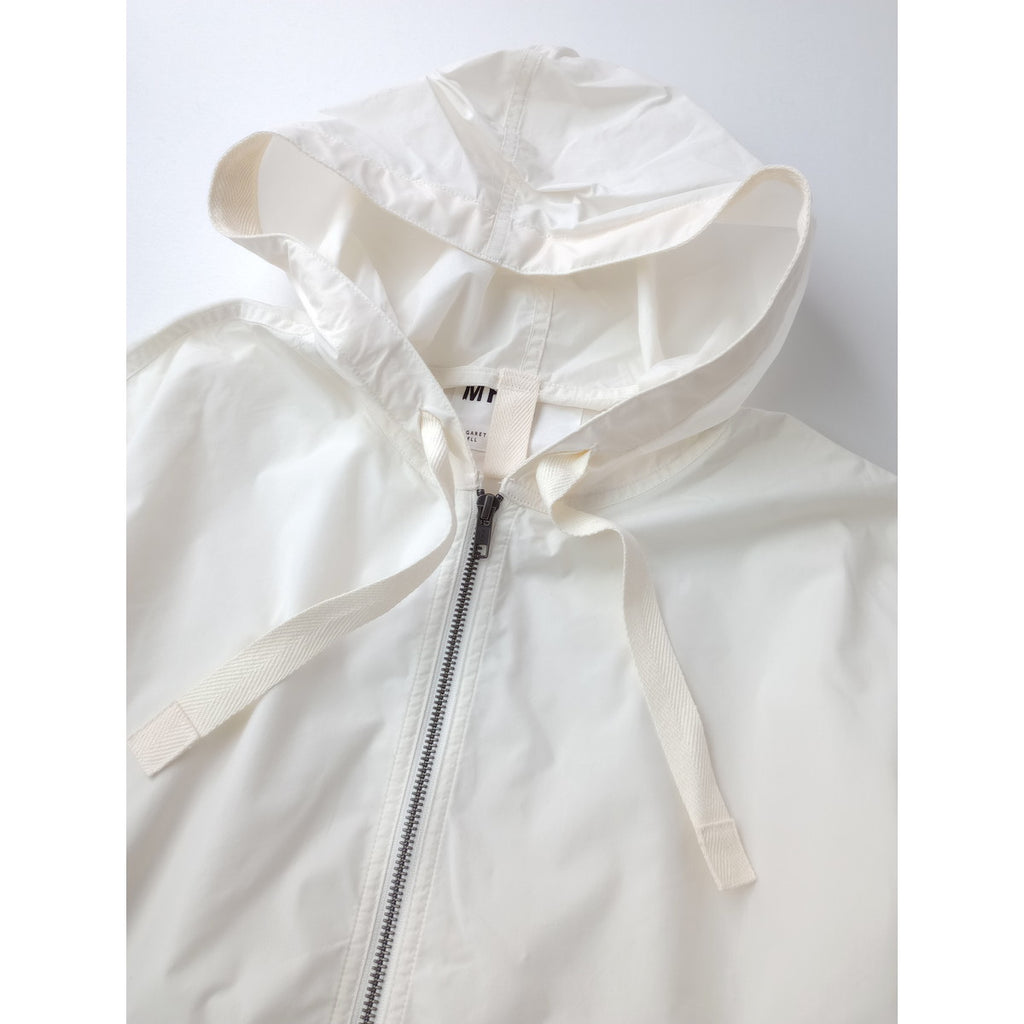 MHL エムエイチエル マーガレットハウエル LIGHTWEIGHT COTTON NYLON PLAINWEAVE BLOUSON コットン ナイロン フード ブルゾン ジャケット 2 白