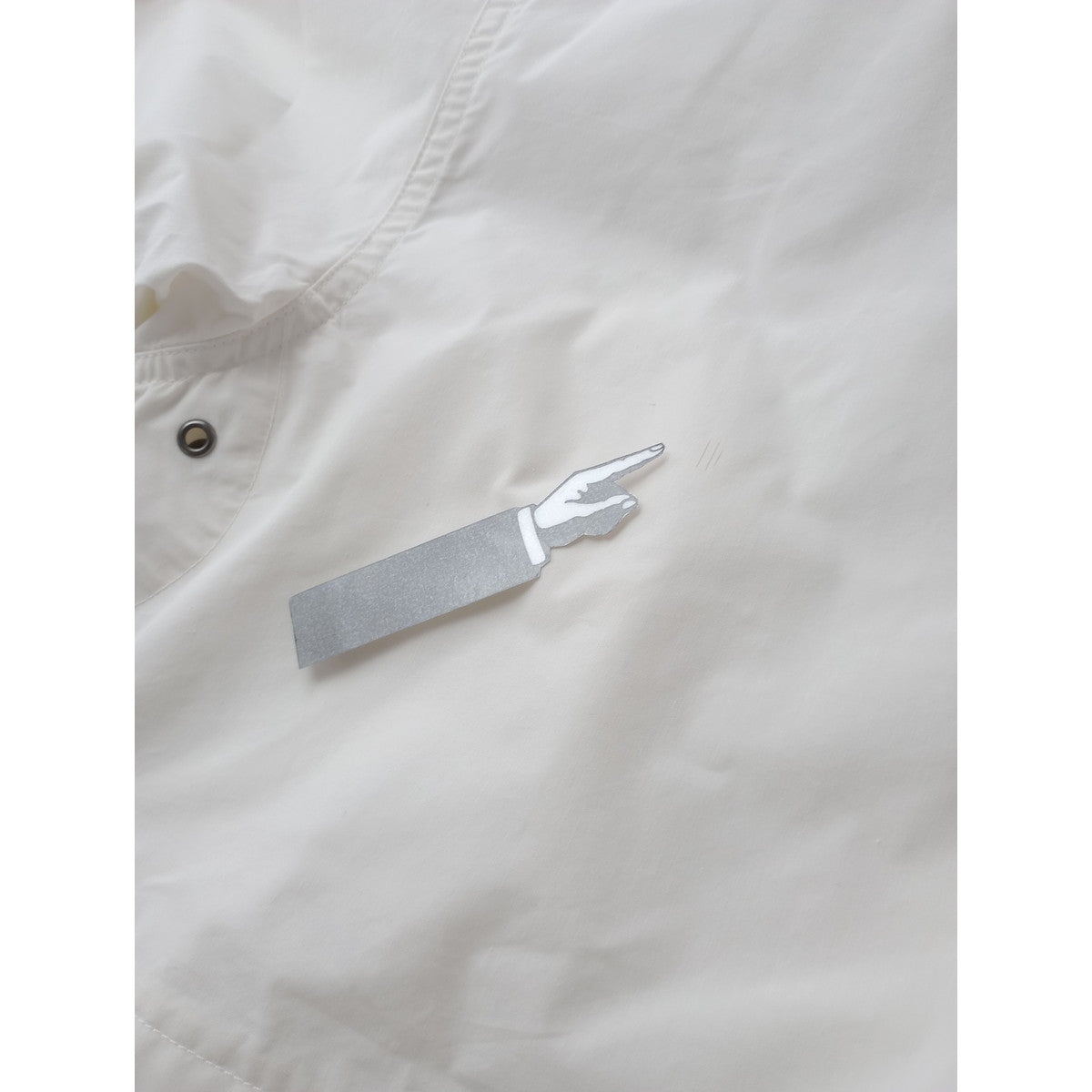 MHL エムエイチエル マーガレットハウエル LIGHTWEIGHT COTTON NYLON PLAINWEAVE BLOUSON コットン ナイロン フード ブルゾン ジャケット 2 白