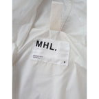 MHL エムエイチエル マーガレットハウエル LIGHTWEIGHT COTTON NYLON PLAINWEAVE BLOUSON コットン ナイロン フード ブルゾン ジャケット 2 白