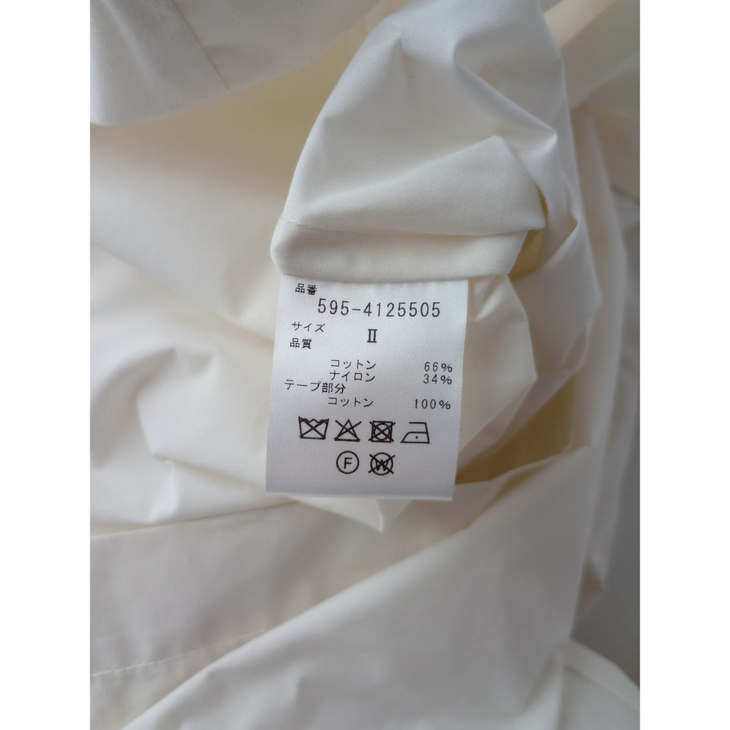 MHL エムエイチエル マーガレットハウエル LIGHTWEIGHT COTTON NYLON PLAINWEAVE BLOUSON コットン ナイロン フード ブルゾン ジャケット 2 白