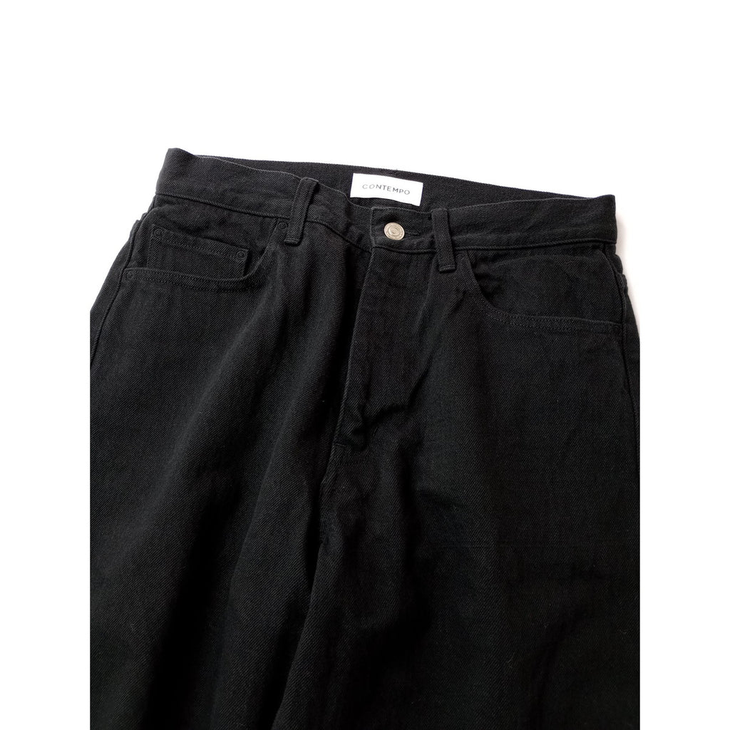 YAECA CONTEMPO ヤエカ コンテンポ デニムパンツ 黒 ブラック  M 【中古】