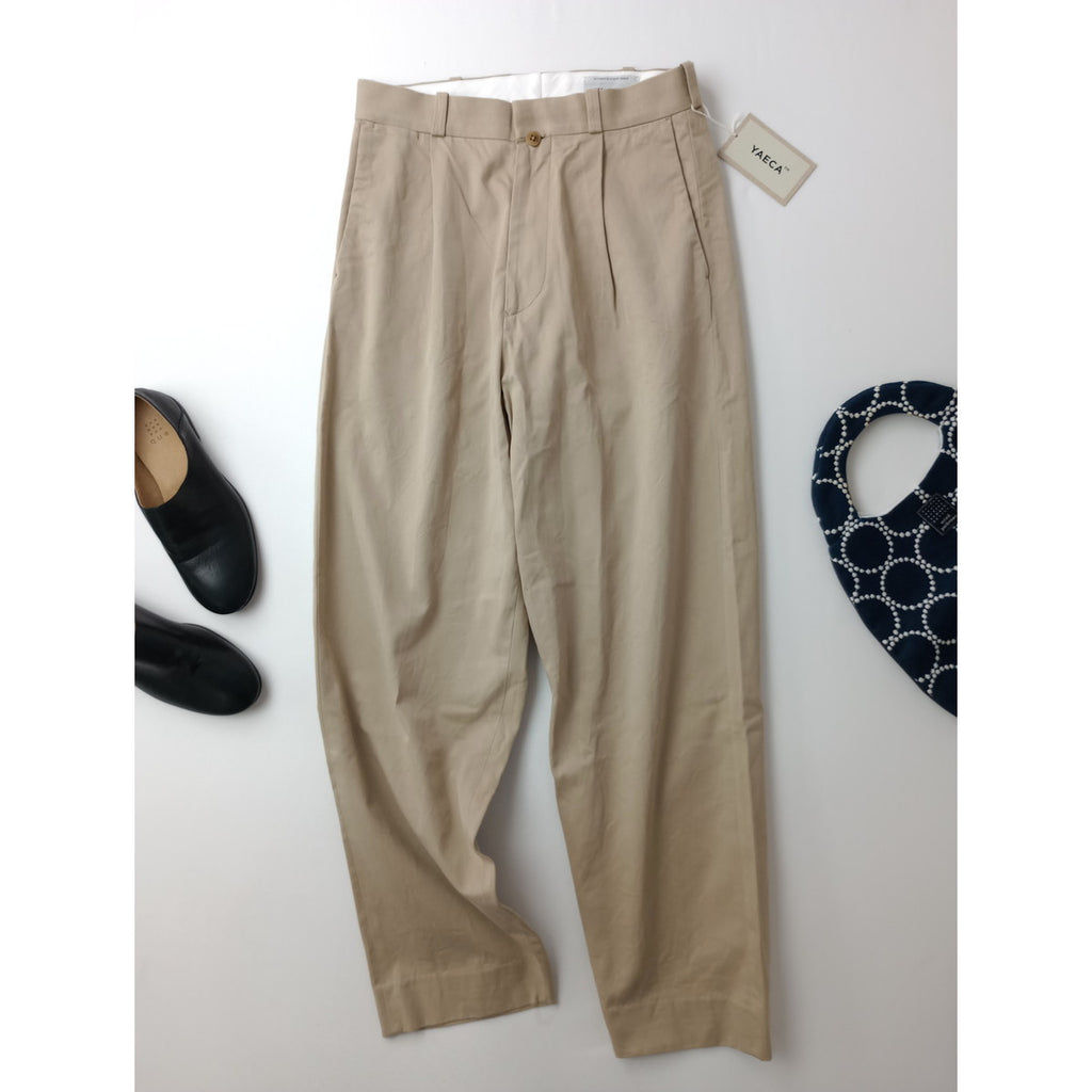 新品 YAECA ヤエカ チノ タック テーパード パンツ ベージュ  29